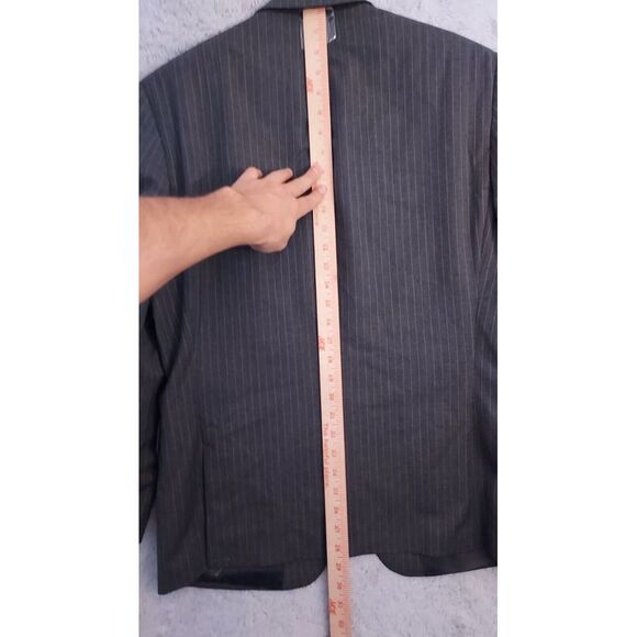 Lauren Ralph Lauren Blazer Mens 40S Short Slim Fit 100% Wool Pin Stripe Casual - Picture 12 of 14
